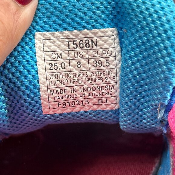 Asics Gel Flux 2 Womens Size 8 Blue & Pink Running Shoes T568N - Picture 12 of 12